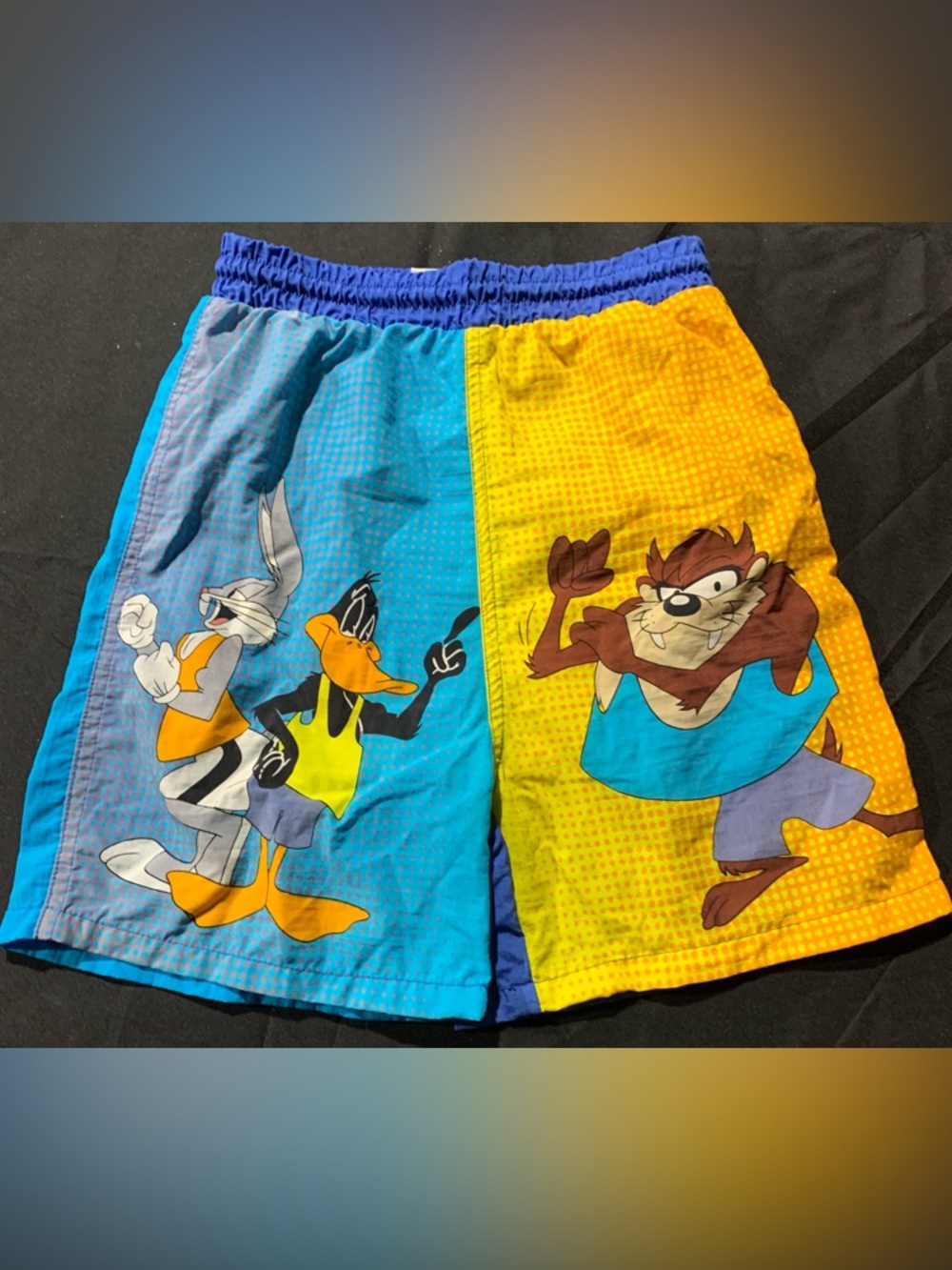 Vintage 1999 Looney Tunes boys size 8 swim trunks